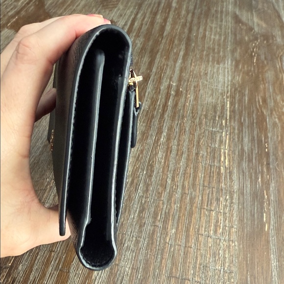 Coach slim cross grain Tri fold wallet black - Picture 5 of 10